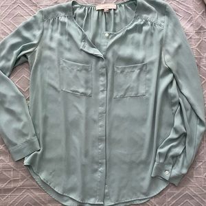 Sage LOFT blouse
